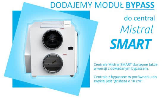 Rekuperatory Mistral SMART z bypassem