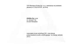 Certyfikat jakości dla AGAflex